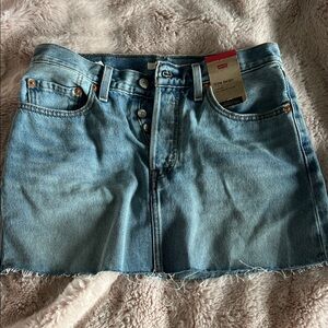 Levi's Light Blue Denim Mini Skirt